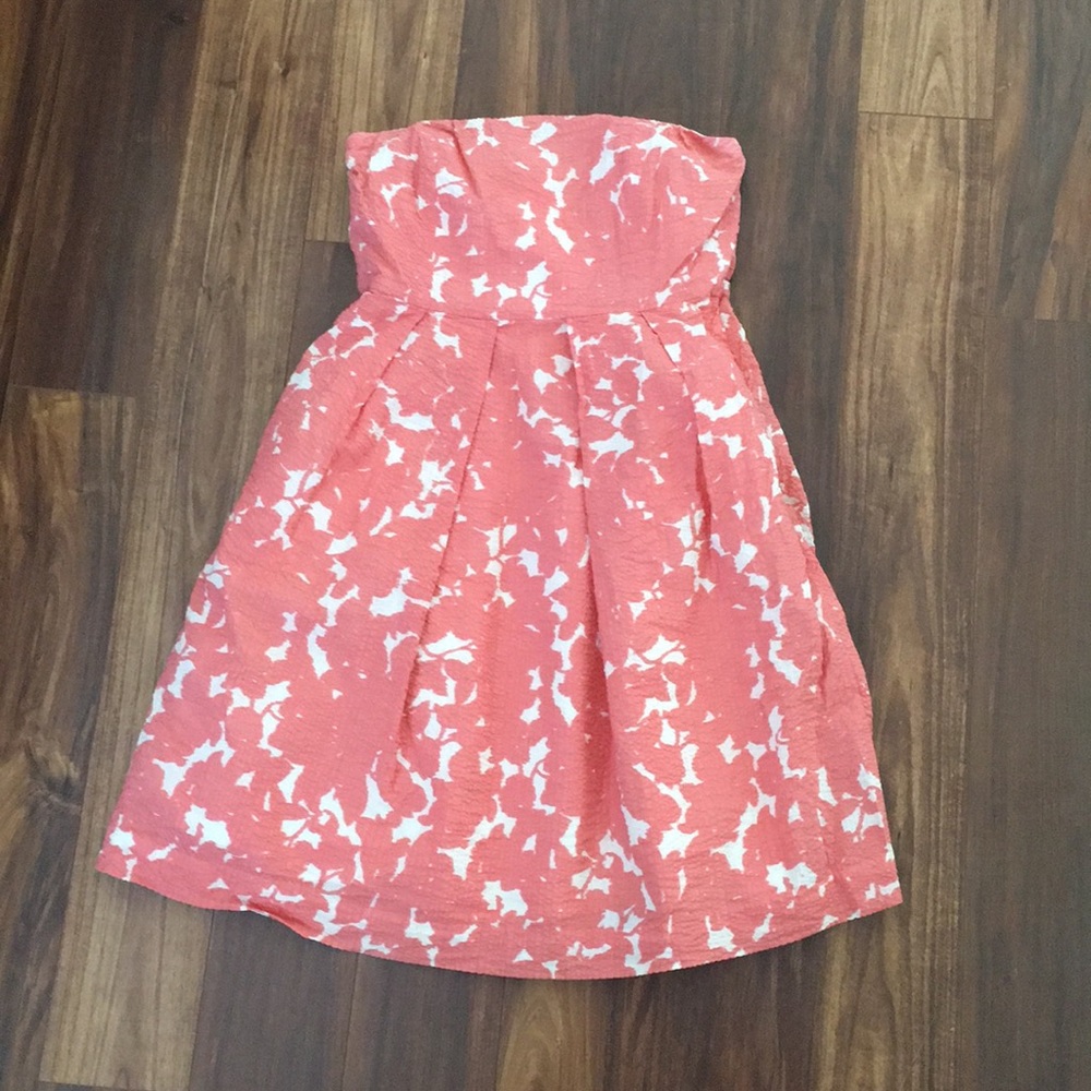 J.Crew -Peach/coral strapless dress!